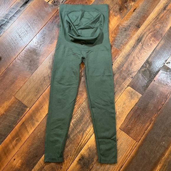 Blanqi Olive Green Maternity Everyday Belly Support Leggings Size Large - Picture 2 of 5